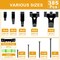 385Pcs Picture Hanging Kit with Heavy Duty Picture Hanging Hooks, Sawtooth, Hardware Nails and Picture Hanging Tool, Wall Hangers for Frame, Painting, Art, Photo (Black)
